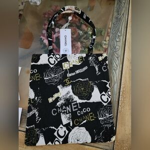 Chanel Coco GWP Black and White Graffiti Tote